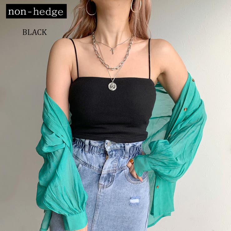 クロ | パッド入りリブキャミソール レディース ファッション | non-hedge 