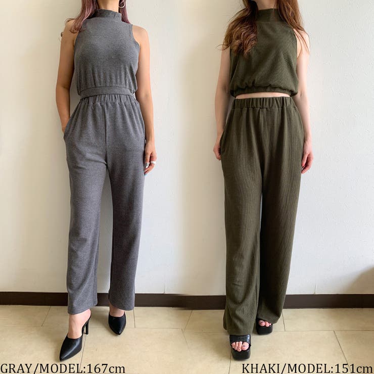 リブノースリプルオーバー・ワイドパンツセット | non-hedge  | 詳細画像5 