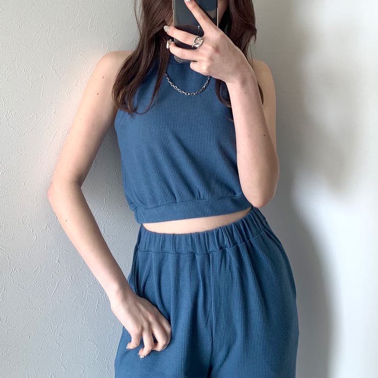 リブノースリプルオーバー・ワイドパンツセット | non-hedge  | 詳細画像7 