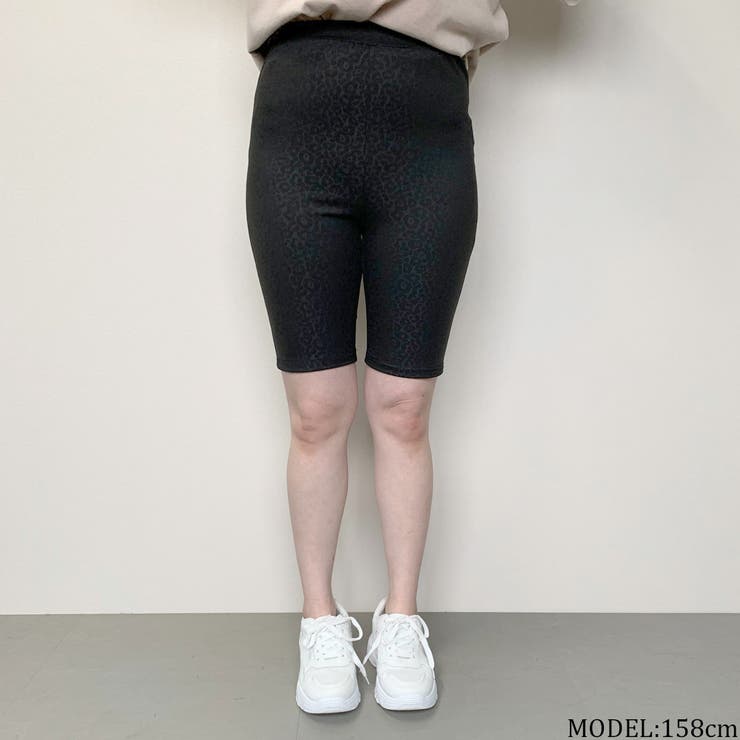 ヒョウ柄バイカーパンツ レディース ファッション[品番