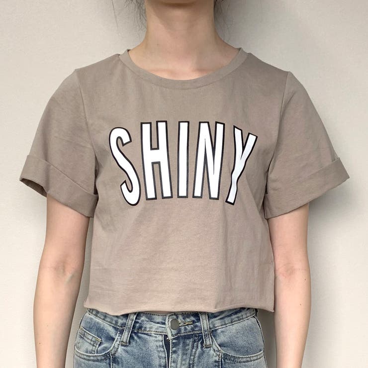 ロゴショート丈Tシャツ レディース ファッション[品番