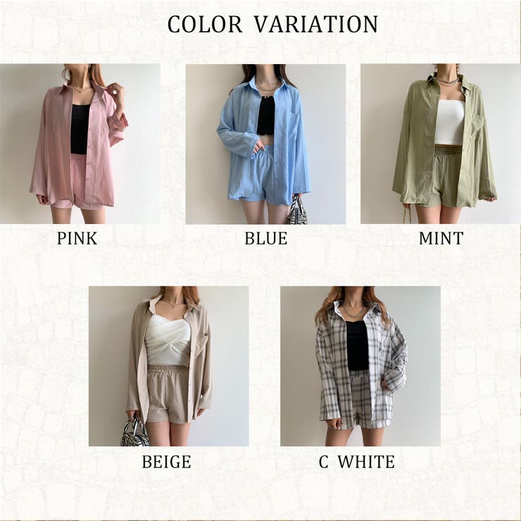 シャツ ショートパンツセットアップ レディース[品番