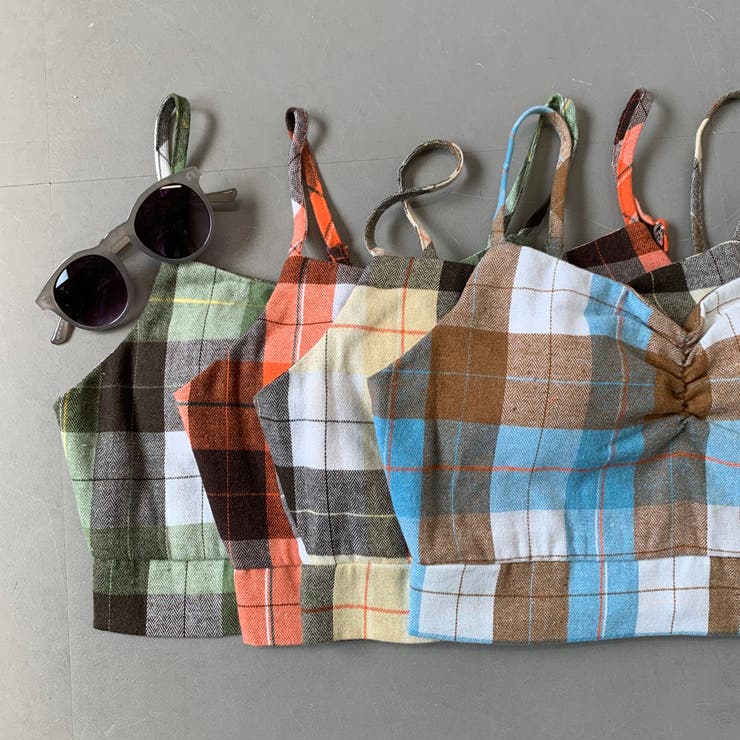 チェック柄ビスチェ[品番：NHGW0002715]｜non-hedge （ノンヘッジ）の