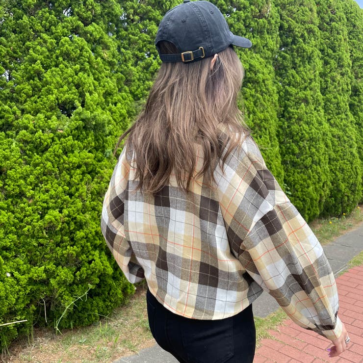 チェック柄ショート丈シャツ[品番：NHGW0002717]｜non-hedge