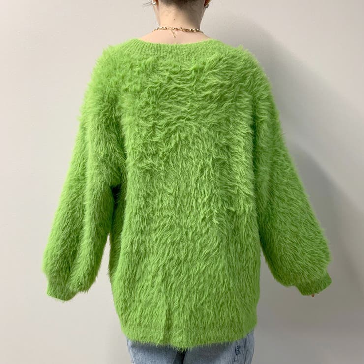 シャギーニットカーディガン[品番：NHGW0003082]｜non-hedge