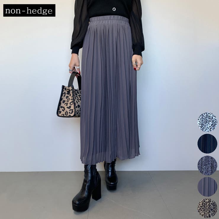 美品✨ミズイロインド シフォンプリーツロングスカート 2023年モデル 3-260010/1031]mizuiro ind(ミズイロインド) volume flared SK