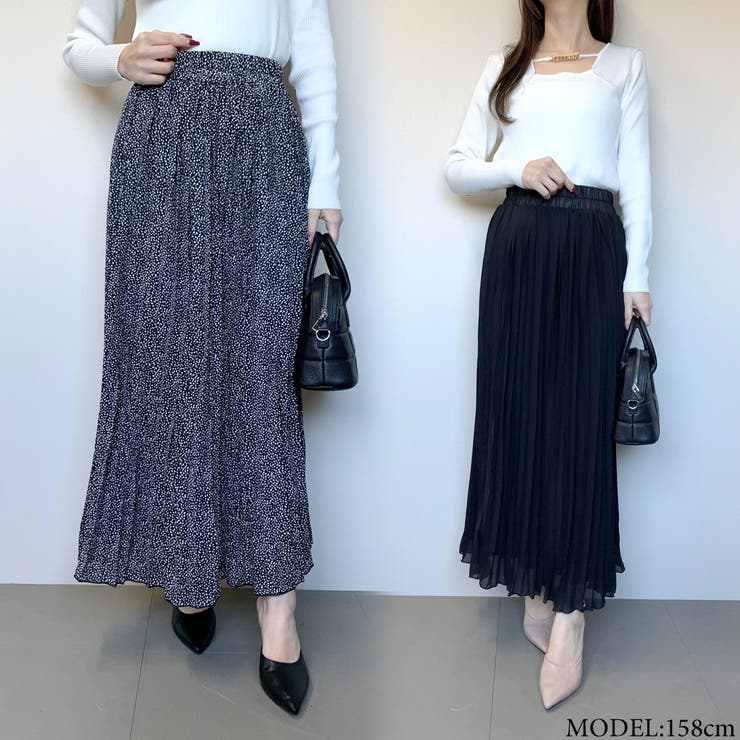 シフォンプリーツロングスカート[品番：NHGW0003307]｜non-hedge