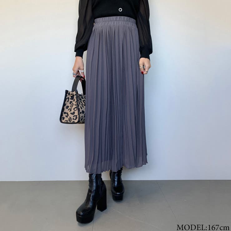 シフォンプリーツロングスカート[品番：NHGW0003307]｜non-hedge