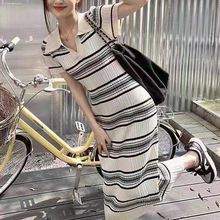 ボーダーポロシャツワンピース | non-hedge  | 詳細画像9 