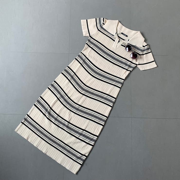 ボーダーポロシャツワンピース | non-hedge  | 詳細画像12 