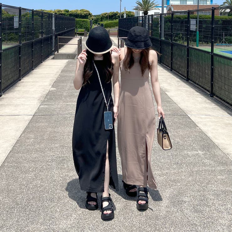 スリットロングキャミワンピース | non-hedge  | 詳細画像2 