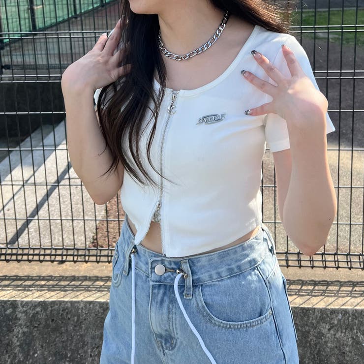 WZIPロゴプレートショートトップス | non-hedge  | 詳細画像6 