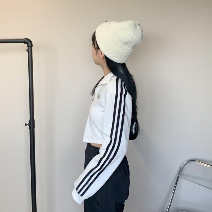 ★WEB限定★ラインZIPスタンドプレート付きショートトップス | non-hedge  | 詳細画像9 