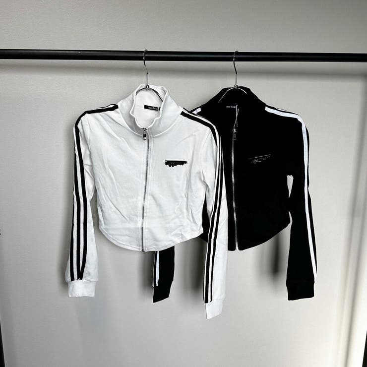 ★WEB限定★ラインZIPスタンドプレート付きショートトップス | non-hedge  | 詳細画像15 