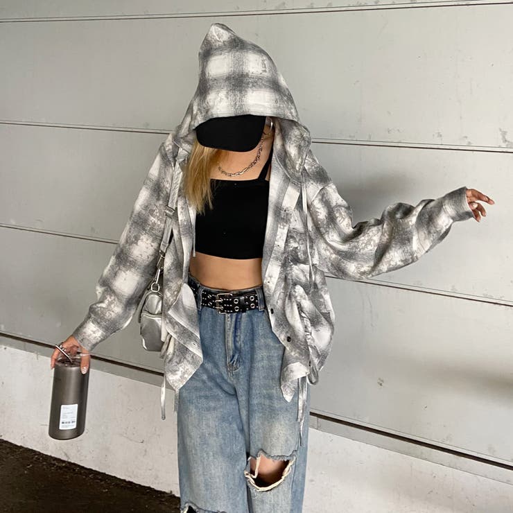 チェックフードドロストシャツ | non-hedge  | 詳細画像11 