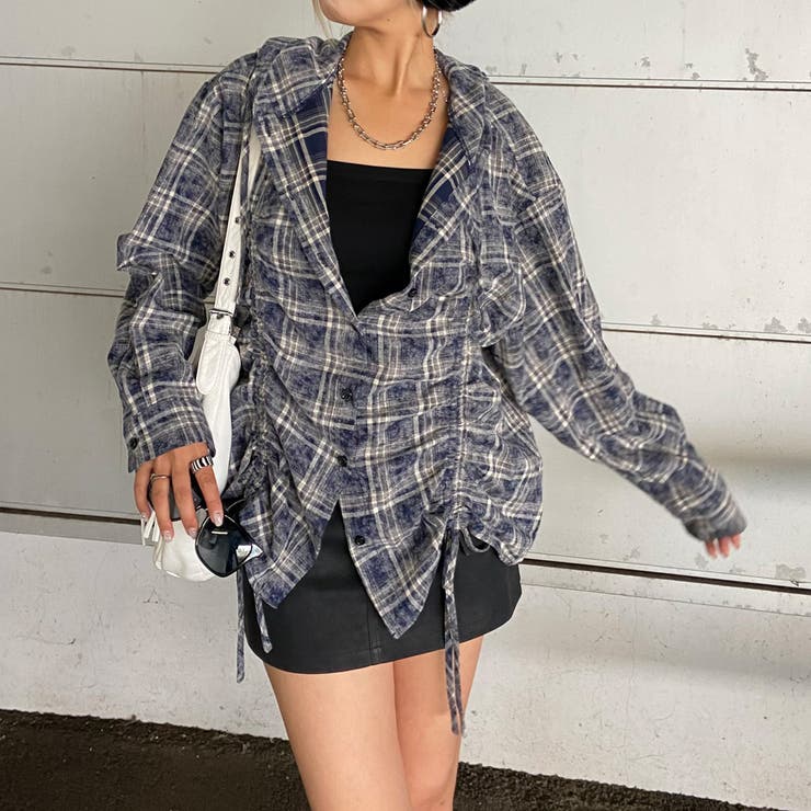 チェックフードドロストシャツ | non-hedge  | 詳細画像18 