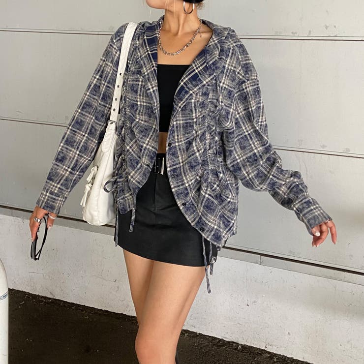 チェックフードドロストシャツ | non-hedge  | 詳細画像21 