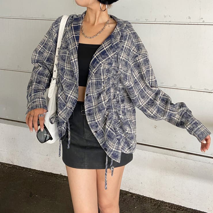 チェックフードドロストシャツ | non-hedge  | 詳細画像22 