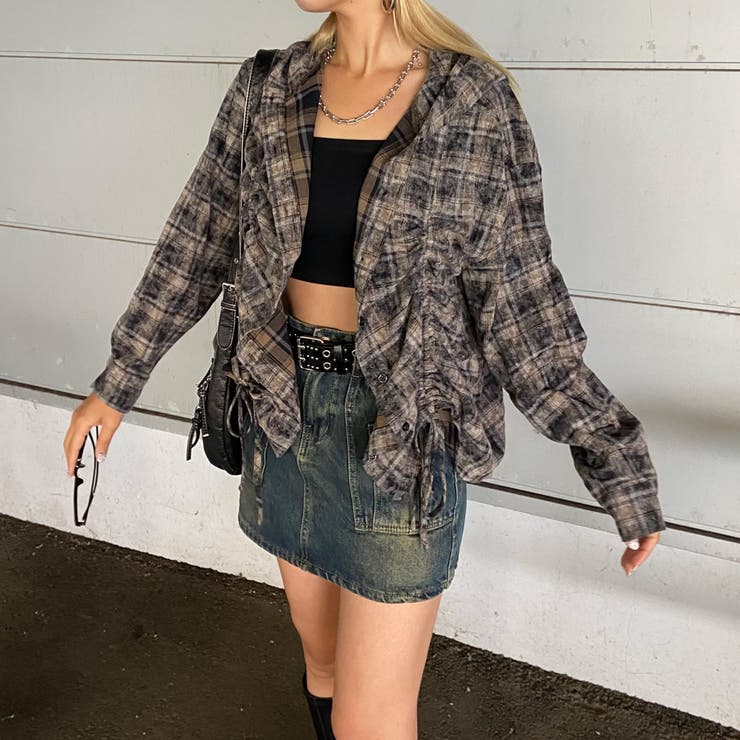 チェックフードドロストシャツ | non-hedge  | 詳細画像29 