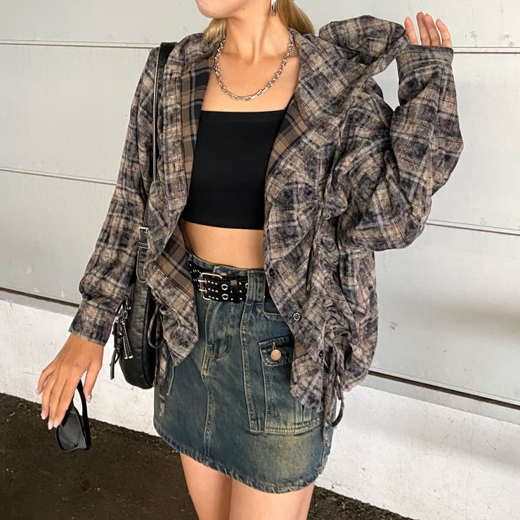 チェックフードドロストシャツ | non-hedge  | 詳細画像30 