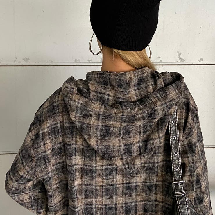 チェックフードドロストシャツ | non-hedge  | 詳細画像34 