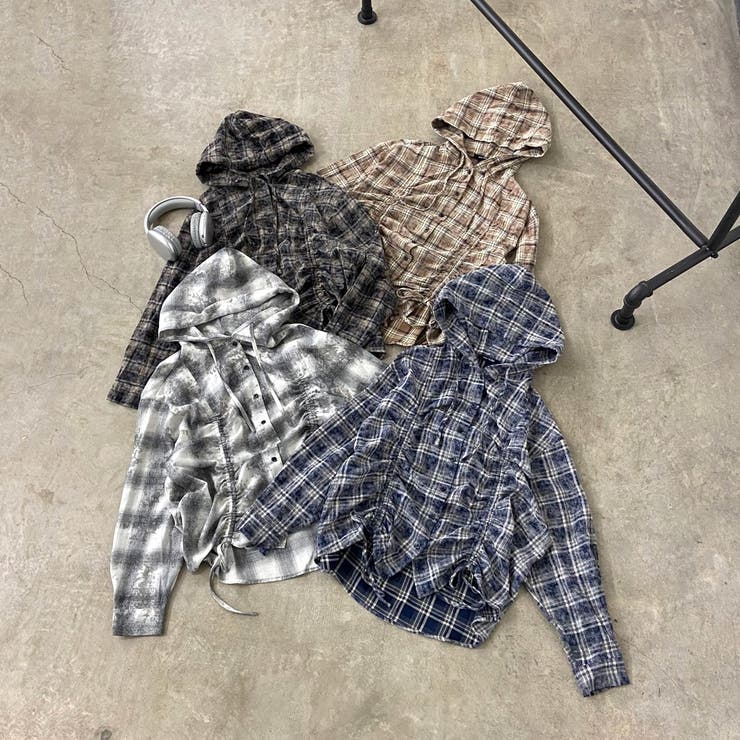 チェックフードドロストシャツ | non-hedge  | 詳細画像38 