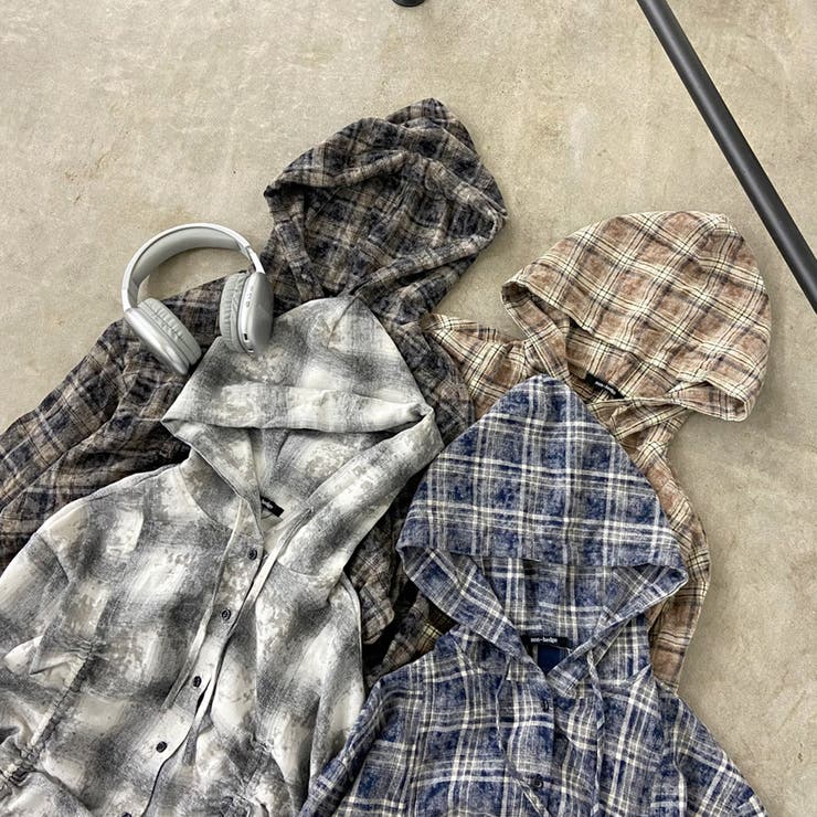 チェックフードドロストシャツ | non-hedge  | 詳細画像39 