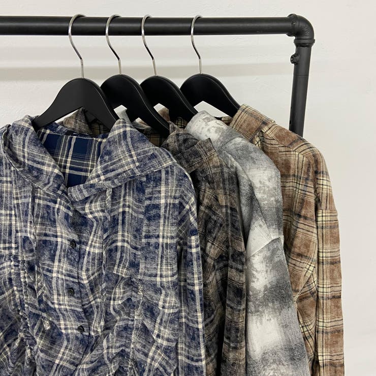 チェックフードドロストシャツ | non-hedge  | 詳細画像44 