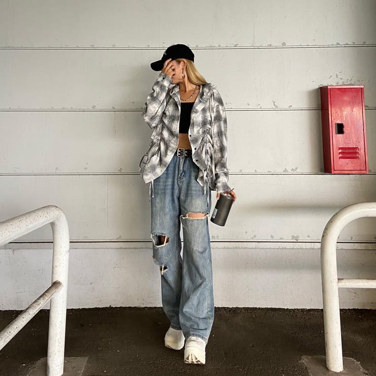 チェックフードドロストシャツ | non-hedge  | 詳細画像6 