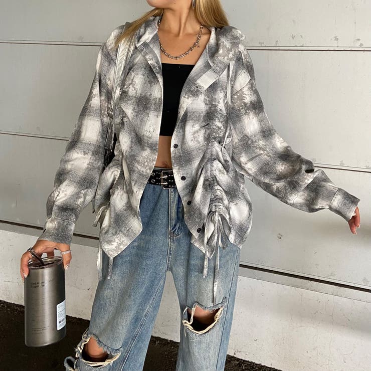 チェックフードドロストシャツ | non-hedge  | 詳細画像8 