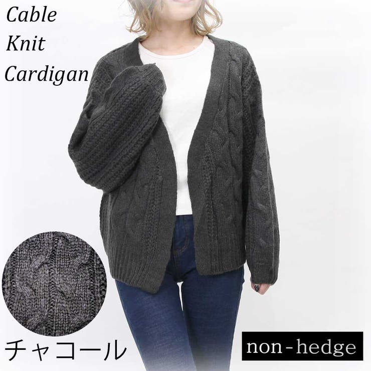ケーブルニットカーディガン ケーブル ニット[品番：NHGW0000447