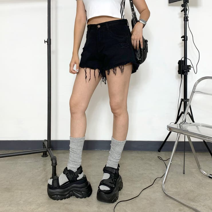 ダメージデニムショートパンツ レディース ファッション | non-hedge  | 詳細画像18 