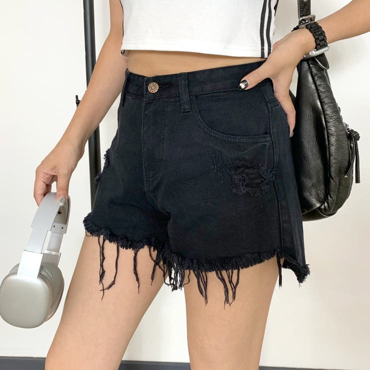 ダメージデニムショートパンツ レディース ファッション | non-hedge  | 詳細画像19 