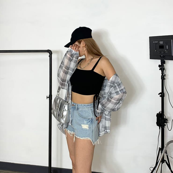 ダメージデニムショートパンツ レディース ファッション | non-hedge  | 詳細画像7 