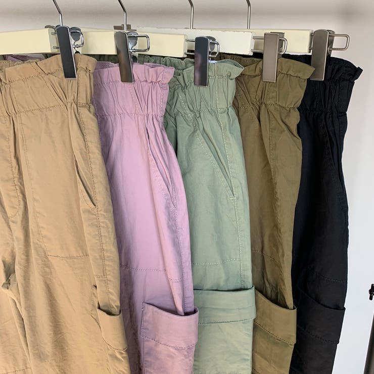 ウエストギャザーツイルカーゴパンツ[品番：NHGW0003618]｜non-hedge