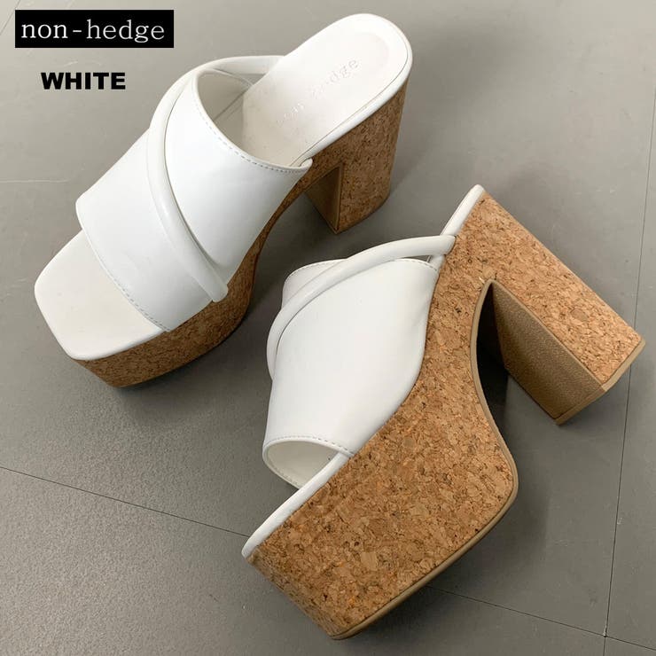 コルク厚底サンダル[品番：NHGW0002609]｜non-hedge