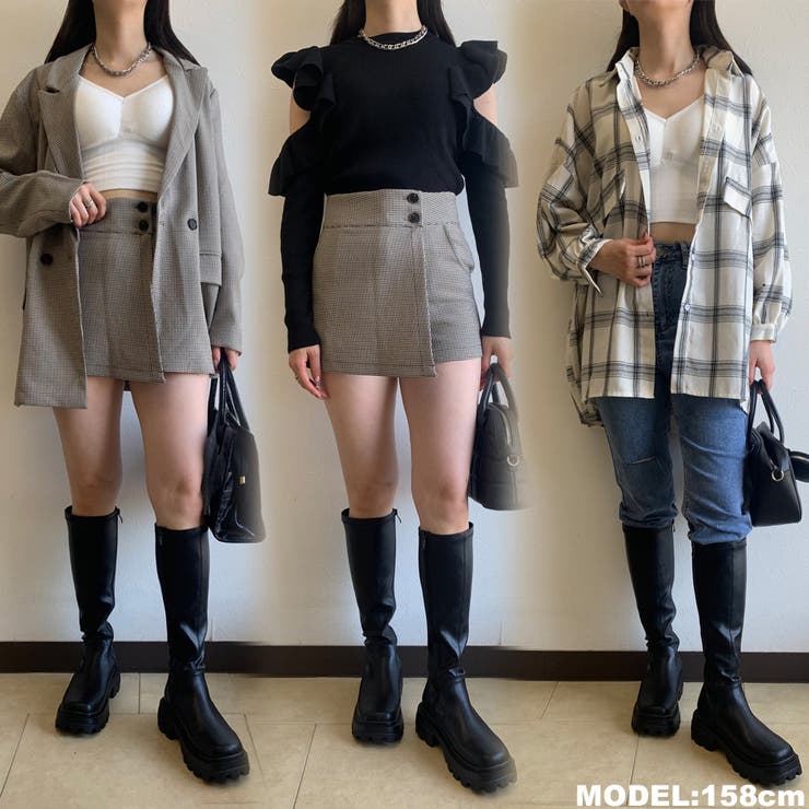 タンクソールロングブーツ[品番：NHGW0002785]｜non-hedge  （ノンヘッジ）のレディースファッション通販｜SHOPLIST（ショップリスト）