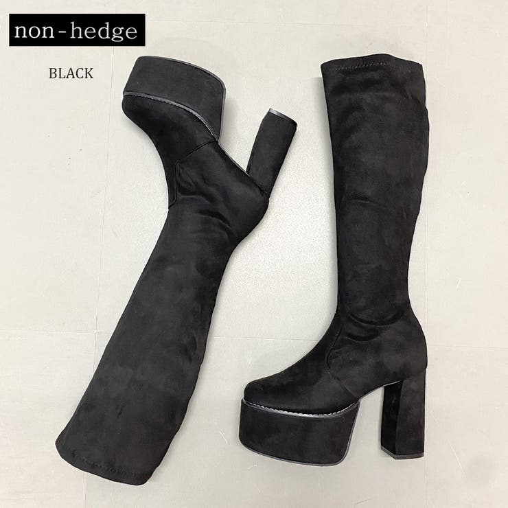 厚底ロングブーツ レディース ファッション[品番：NHGW0001938