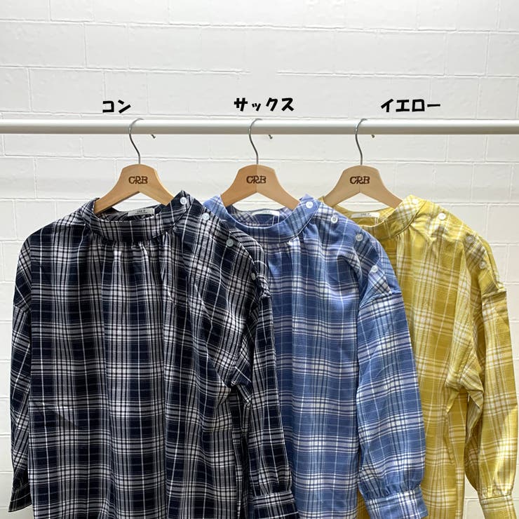 肩ボタンチュニックブラウス レディース ファッション[品番