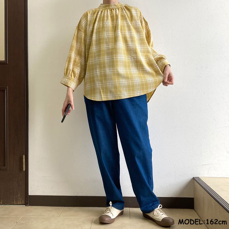 肩ボタンチュニックブラウス レディース ファッション[品番