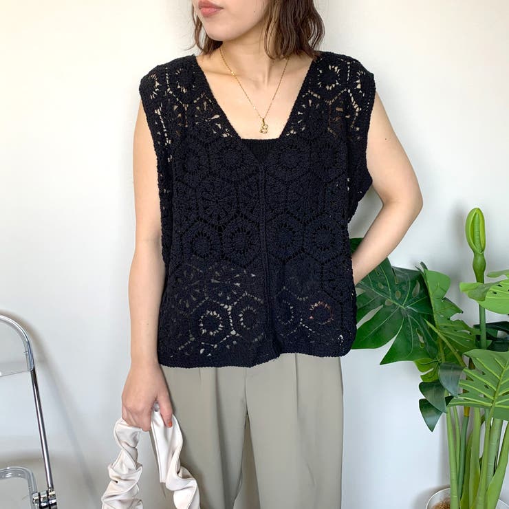 日曜限定❗️journal standard luxe Hariレースワークベスト journal standard luxe Hari レースワークベスト