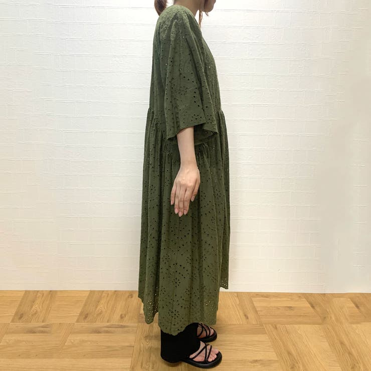 ☆未使用❕ワンピース（US製）☆4季節OK  総レース☆美人見えグリーン   L fu-592-16.jpg