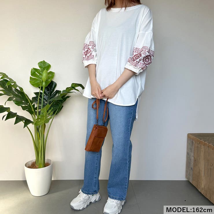 袖刺繍チュニック[品番：NHGW0003434]｜non-hedge （ノンヘッジ