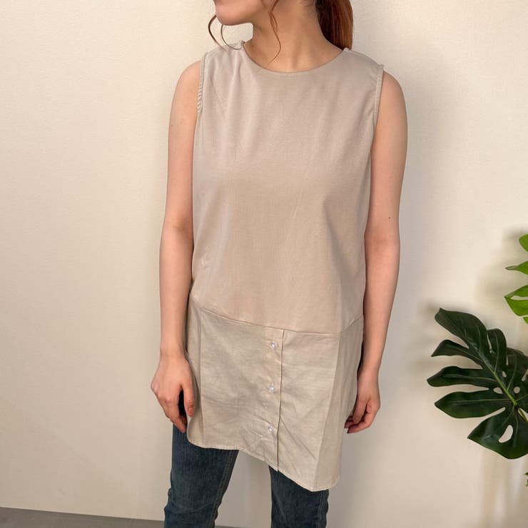 裾シャツ見せタンクトップ[品番：NHGW0003671]｜non-hedge