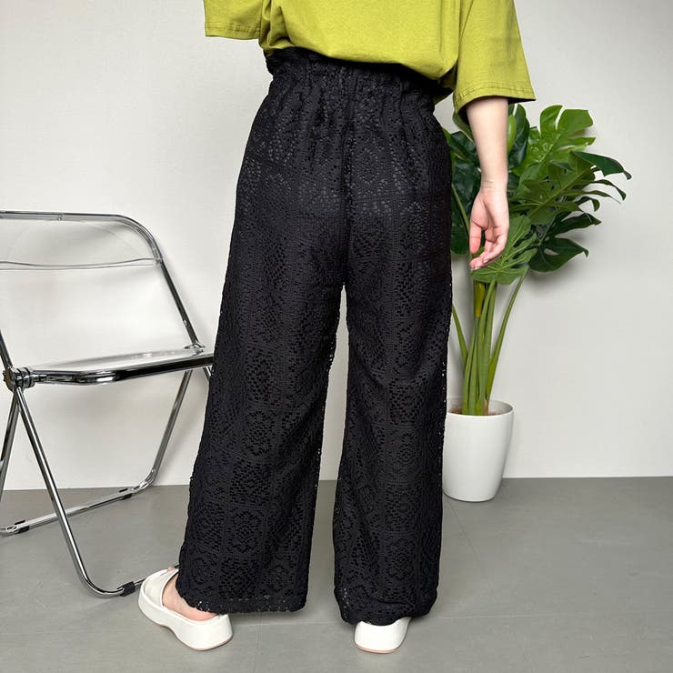 レースワイドパンツ[品番：NHGW0003727]｜non-hedge