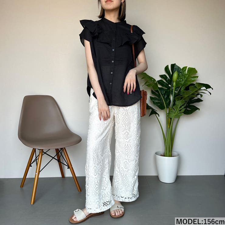 新品同様 美品 Morgan Henne パンツ 10 H/Wサイハイカットデザインデニムパンツ[品番：MKSW0040125