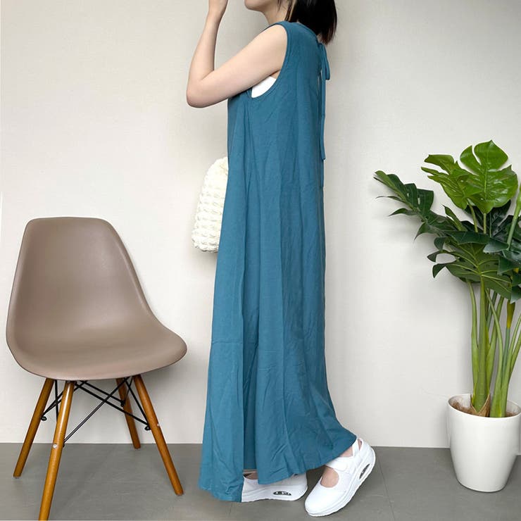 綿麻ノースリーブワンピース[品番：NHGW0003850]｜non-hedge