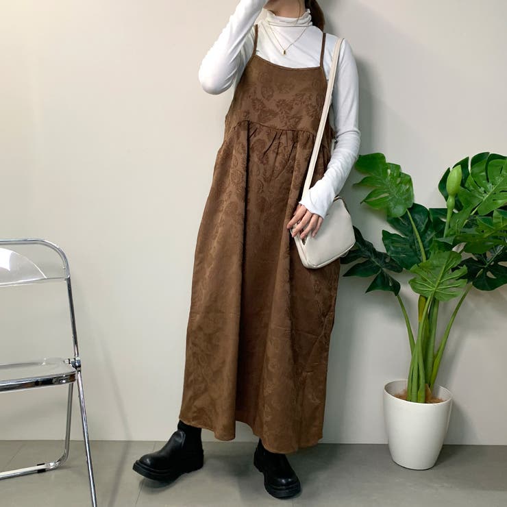 サスペンダーキャミワンピース Aletta vita ワンピース キャミワンピース Iライン ロング
