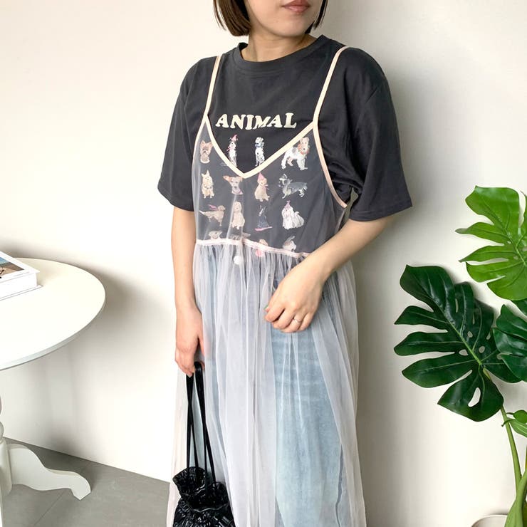 チュールキャミワンピース[品番：NHGW0004519]｜non-hedge