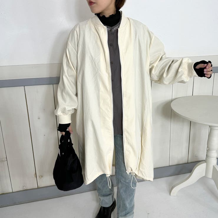 アイボリー | ピーチロングMA-1 | non-hedge 